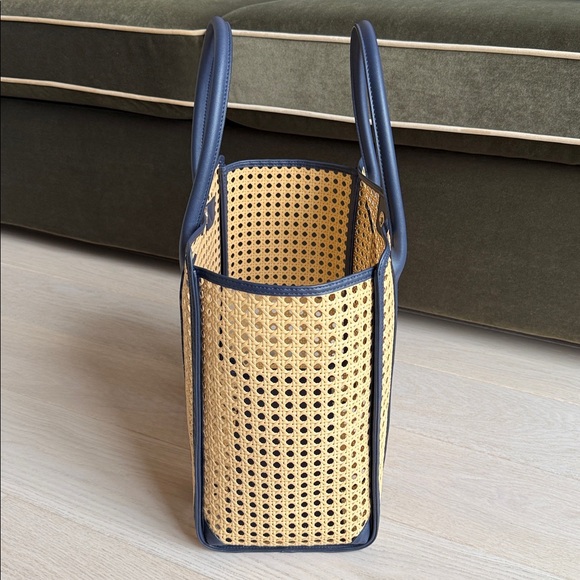 Mark & Graham WATERPROOF CANING TOTE Navy Blue Bag Purse Handbag - Picture 5 of 10